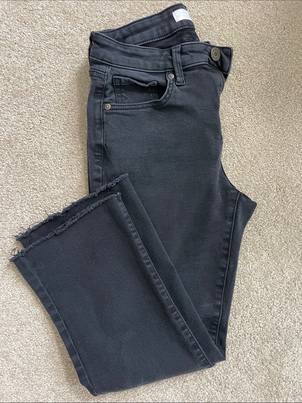 Lauren Conrad kick crop jeans, black, size 4
